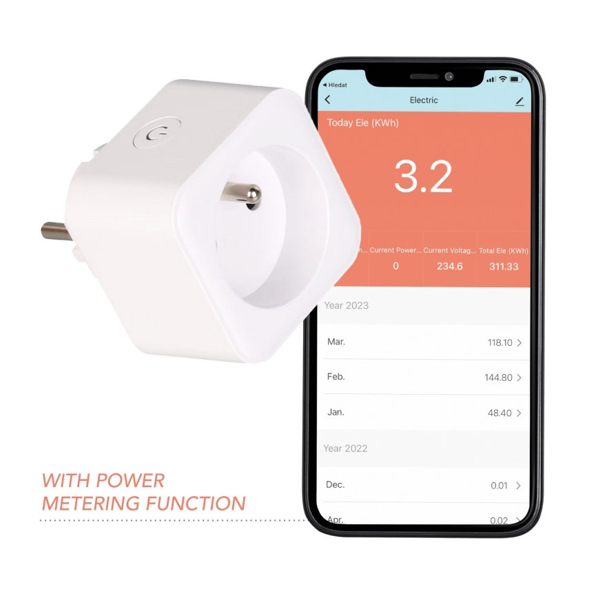 Immax NEO 07762L - Viedā kontaktligzda NEO LITE 3680W/230V/16A Wi-Fi Tuya