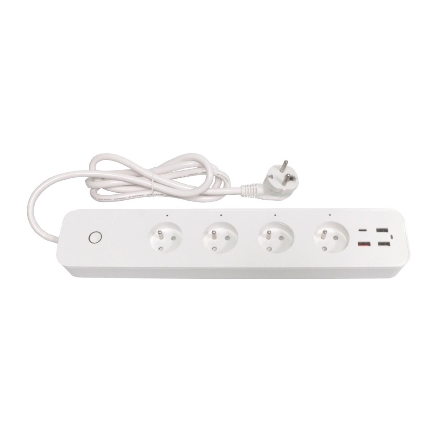 Immax NEO 07771L- Pagarinātāja vads NEO LITE Smart 4AC+3xUSB+1xUSB C Wi-Fi Tuya
