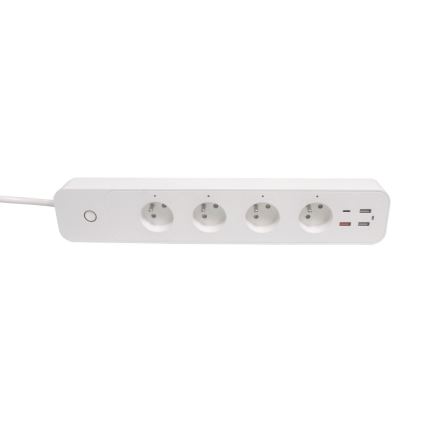 Immax NEO 07771L- Pagarinātāja vads NEO LITE Smart 4AC+3xUSB+1xUSB C Wi-Fi Tuya