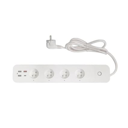 Immax NEO 07771L- Pagarinātāja vads NEO LITE Smart 4AC+3xUSB+1xUSB C Wi-Fi Tuya