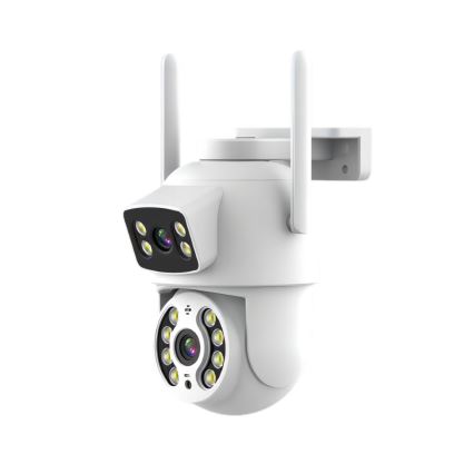 Immax NEO 07783L - Viedā āra kamera ar sensoru DOUBLE 355° P/T 2x2MP IP65 Wi-Fi Tuya