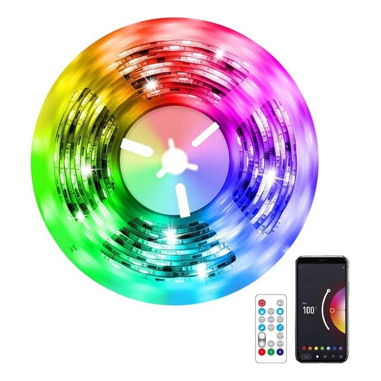 Immax NEO 07791L - LED RGB Aptumšojama josla NEO LITE LED/18W/230V 5m IP65 MUSIC Wi-FI Tuya + tālvadības pults