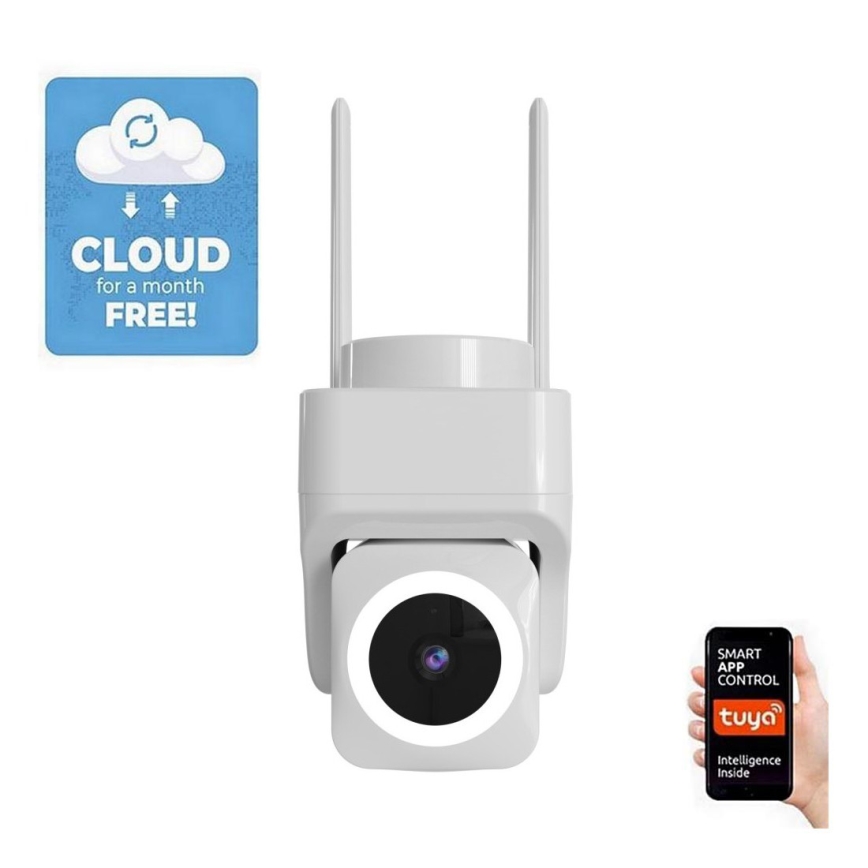 Immax NEO 07793L -Viedā āra kamera ar sensoru CUBE 4MP 5V IP65 Wi-Fi Tuya
