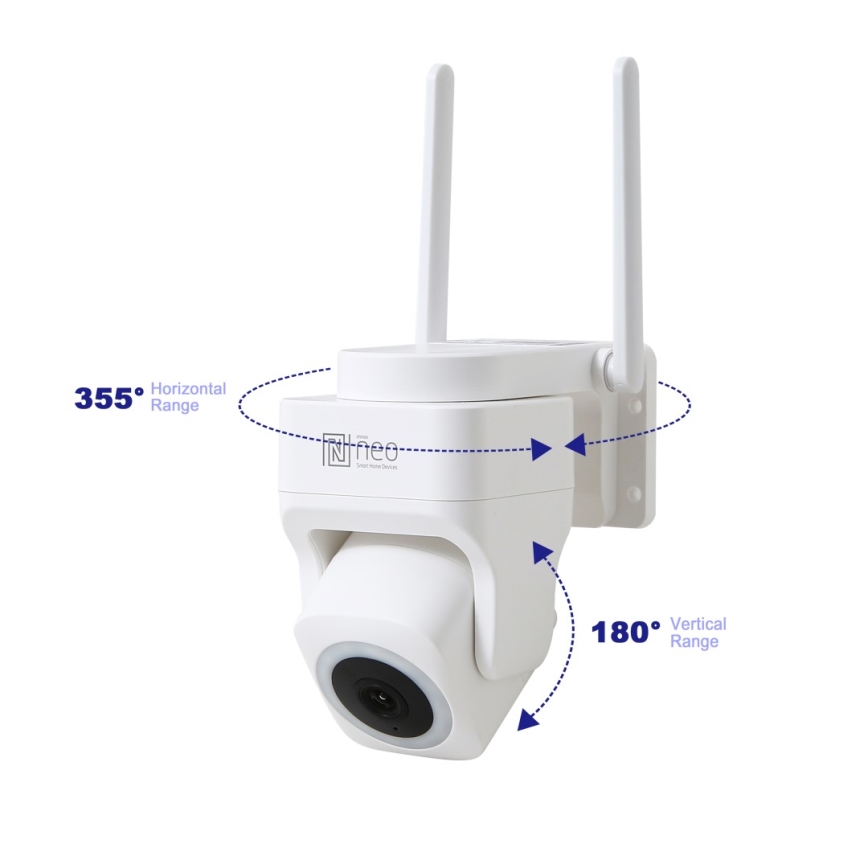 Immax NEO 07793L -Viedā āra kamera ar sensoru CUBE 4MP 5V IP65 Wi-Fi Tuya