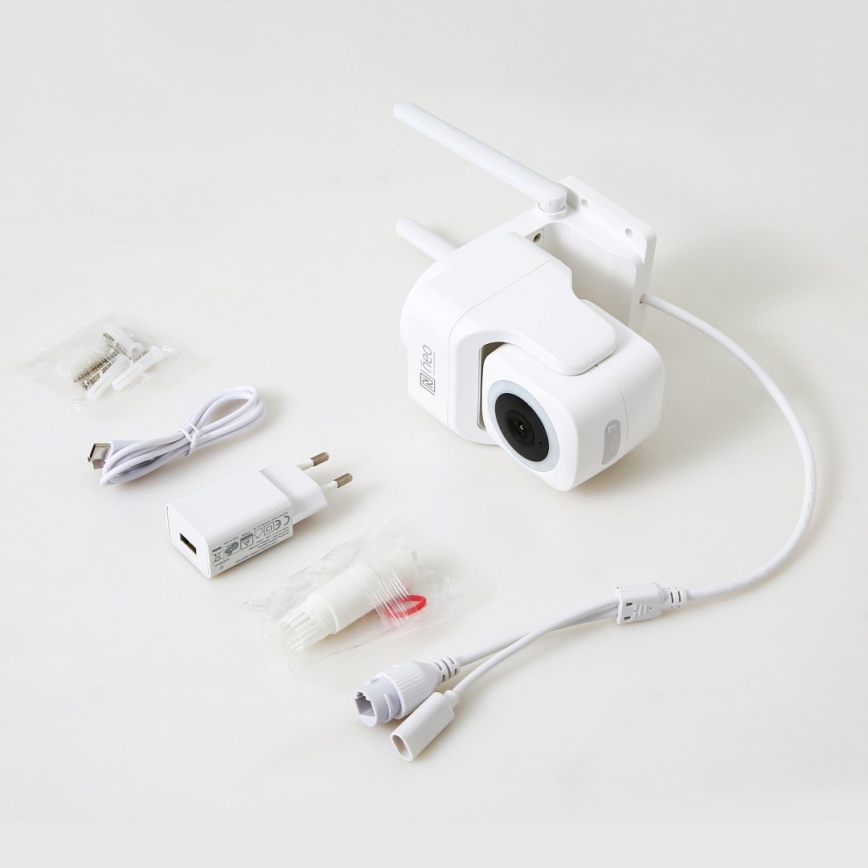 Immax NEO 07793L -Viedā āra kamera ar sensoru CUBE 4MP 5V IP65 Wi-Fi Tuya