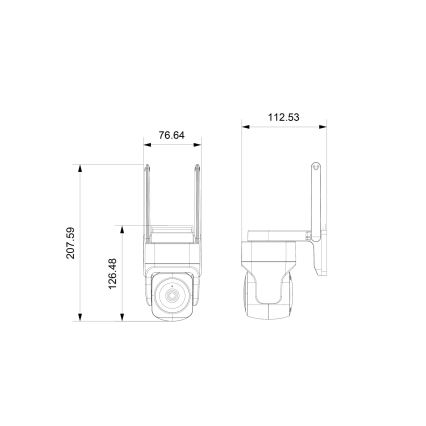 Immax NEO 07793L -Viedā āra kamera ar sensoru CUBE 4MP 5V IP65 Wi-Fi Tuya