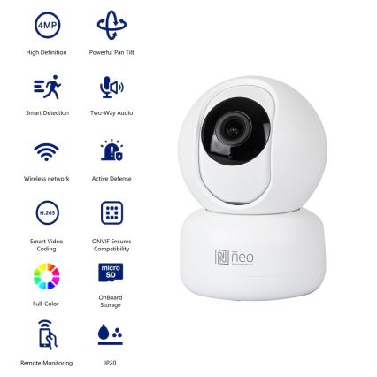 Immax NEO 07795L - Viedā iekštelpu kamera ar sensoru 4MP 5V Wi-Fi Tuya