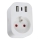 Immax NEO 07799L - Viedā kontaktligzdas sadalītājs 16A/230V + 2xUSB+1xUSB C Wi-Fi Tuya