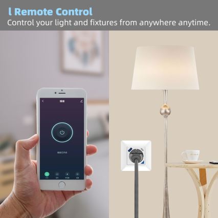 Immax NEO 07801L - Viedā kontaktligzda 16A/230V + 1xUSB-A+1xUSB C Tuya