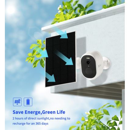 Immax NEO 07802L - Viedā āra saules enerģijas kamera ar sensoru BARREL 5000 mAh Wi-Fi Tuya IP65