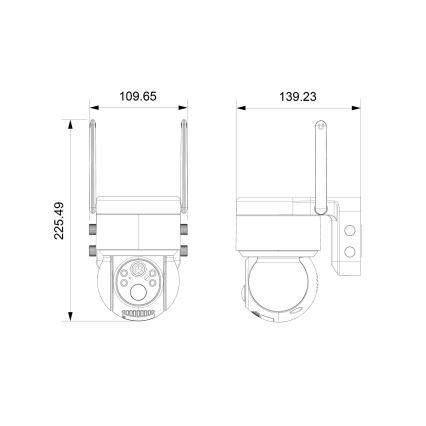 Immax NEO 07803L - Viedā āra saules enerģijas kamera ar sensoru SENTRY 6000 mAh Wi-Fi Tuya IP65