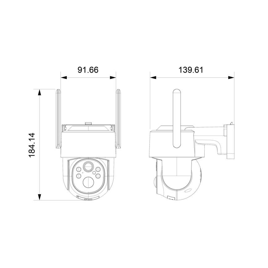 Immax NEO 07804L - Viedā āra saules enerģijas kamera ar sensoru 9000 mAh Wi-Fi Tuya IP65