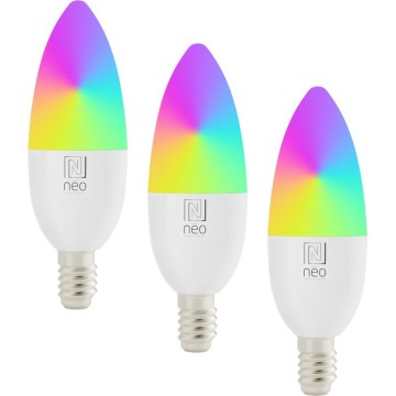 Immax NEO 07808C - komplekts 3x LED RGB+CCT dimējama spuldze E14/4,8W/230V