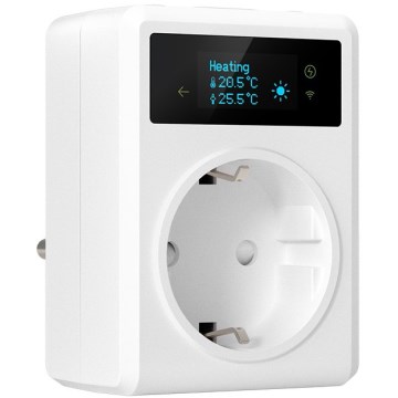 Immax NEO 07811L - Viedā kontaktligzda ar termometru F 3680W Wi-Fi