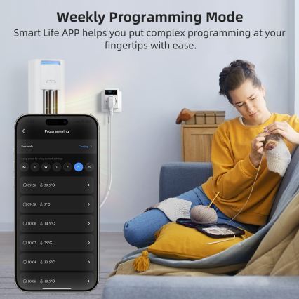 Immax NEO 07811L - Viedā kontaktligzda ar termometru F 3680W Wi-Fi