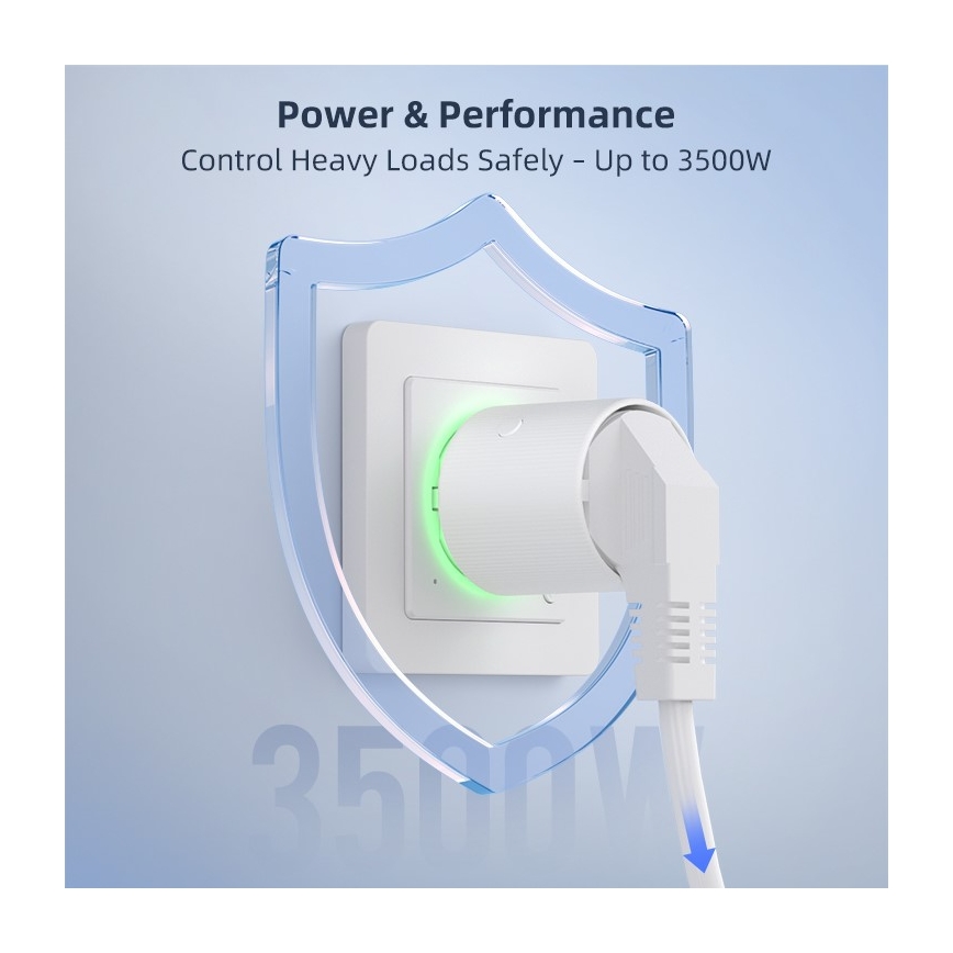 Immax NEO 07813L - Viedā kontaktligzda F 3500W Wi-Fi