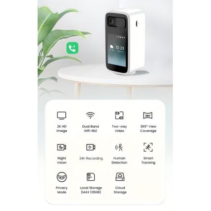 Immax NEO 07814L - Viedā iekštelpu kamera ar 4 MP sensoru, 5 V un Wi-Fi