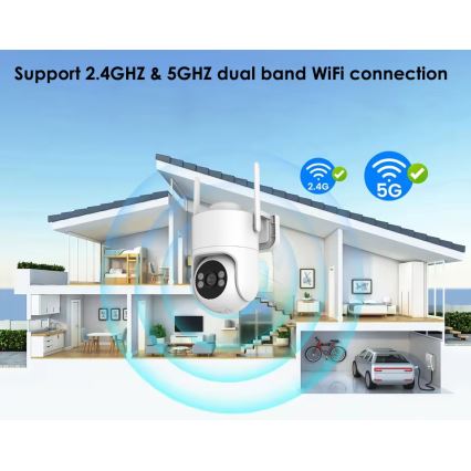 Immax NEO 07819L - Viedā āra kamera ar 4 MP sensoru, 5 V, IP65, Wi‑Fi