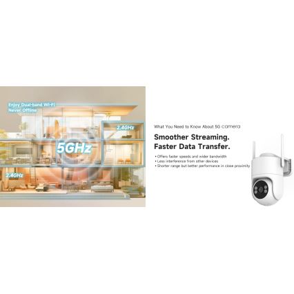 Immax NEO 07819L - Viedā āra kamera ar 4 MP sensoru, 5 V, IP65, Wi‑Fi