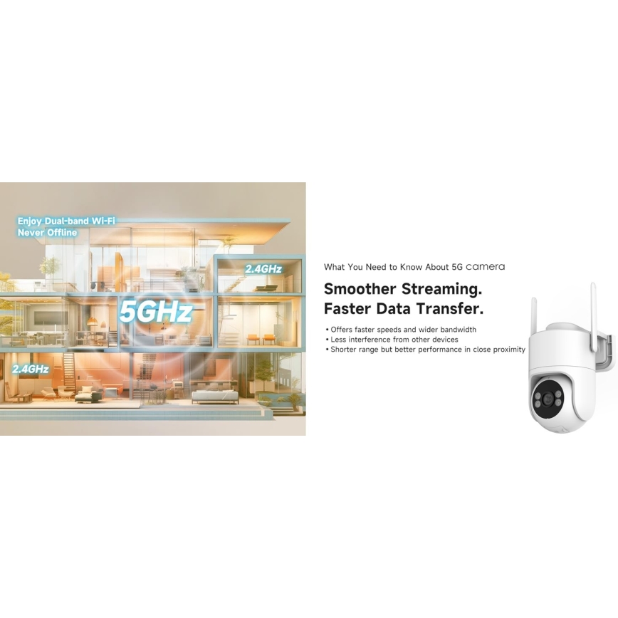 Immax NEO 07819L - Viedā āra kamera ar 4 MP sensoru, 5 V, IP65, Wi‑Fi