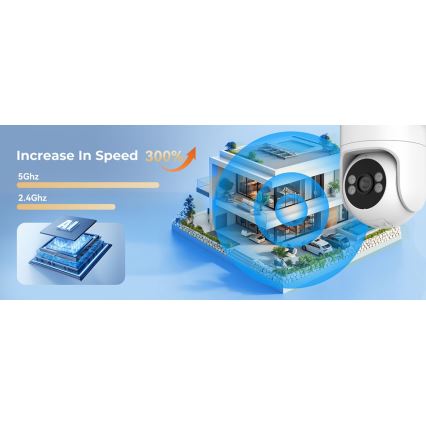 Immax NEO 07819L - Viedā āra kamera ar 4 MP sensoru, 5 V, IP65, Wi‑Fi