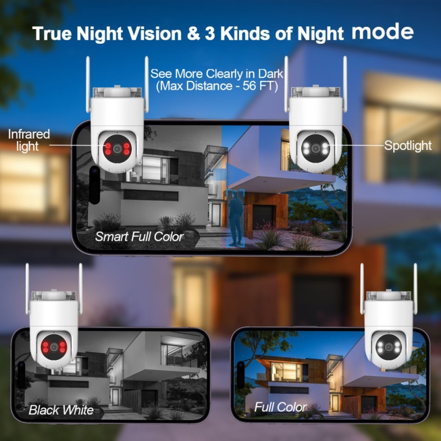 Immax NEO 07819L - Viedā ārējā kamera ar 4 MP sensoru, 5V, IP65, Tuya Wi-FI