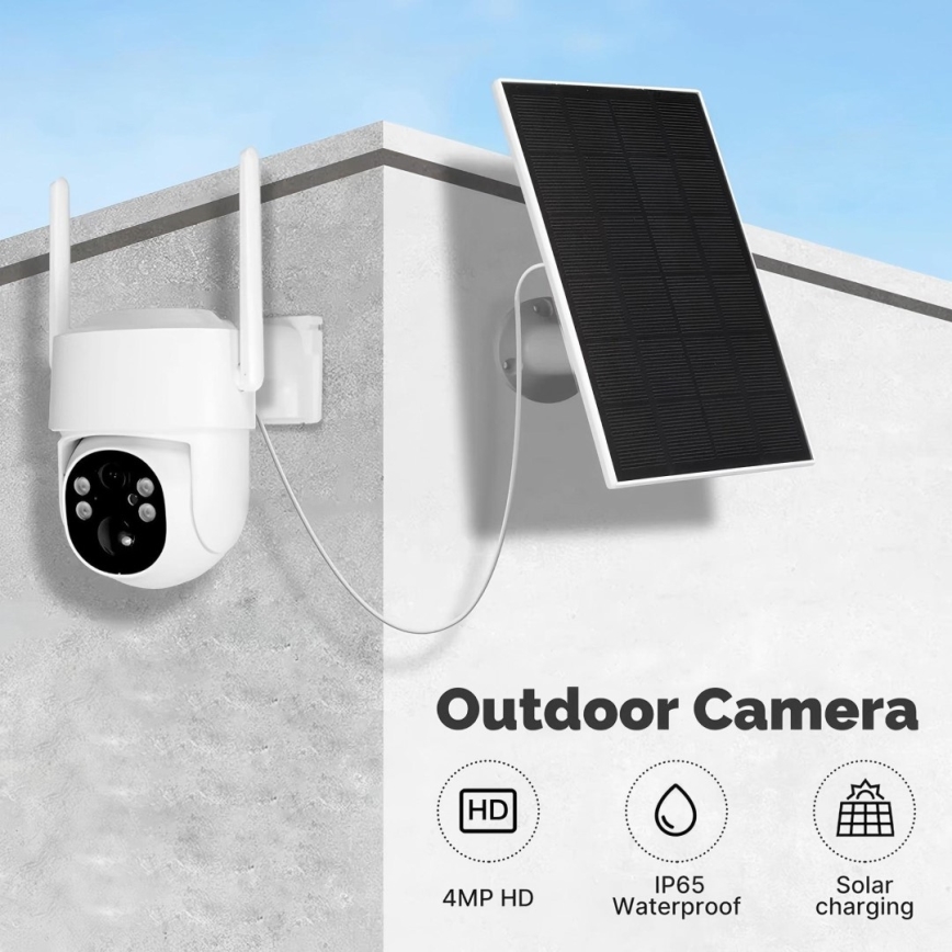 Immax NEO 07820L - Viedā āra saules kamera ar 6000 mAh akumulatoru un kustību sensoru, IP65