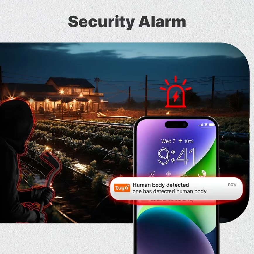 Immax NEO 07820L - Viedā āra saules kamera ar 6000 mAh akumulatoru un kustību sensoru, IP65