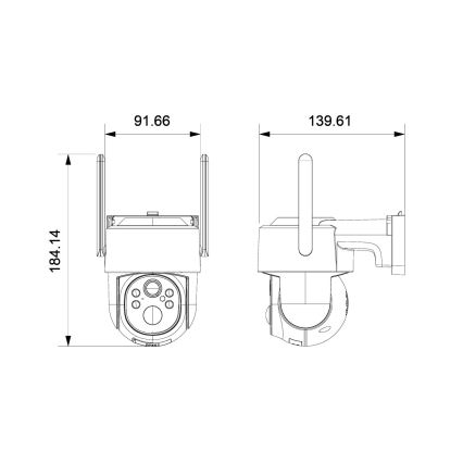 Immax NEO 07820L - Viedā āra saules kamera ar 6000 mAh akumulatoru un kustību sensoru, IP65