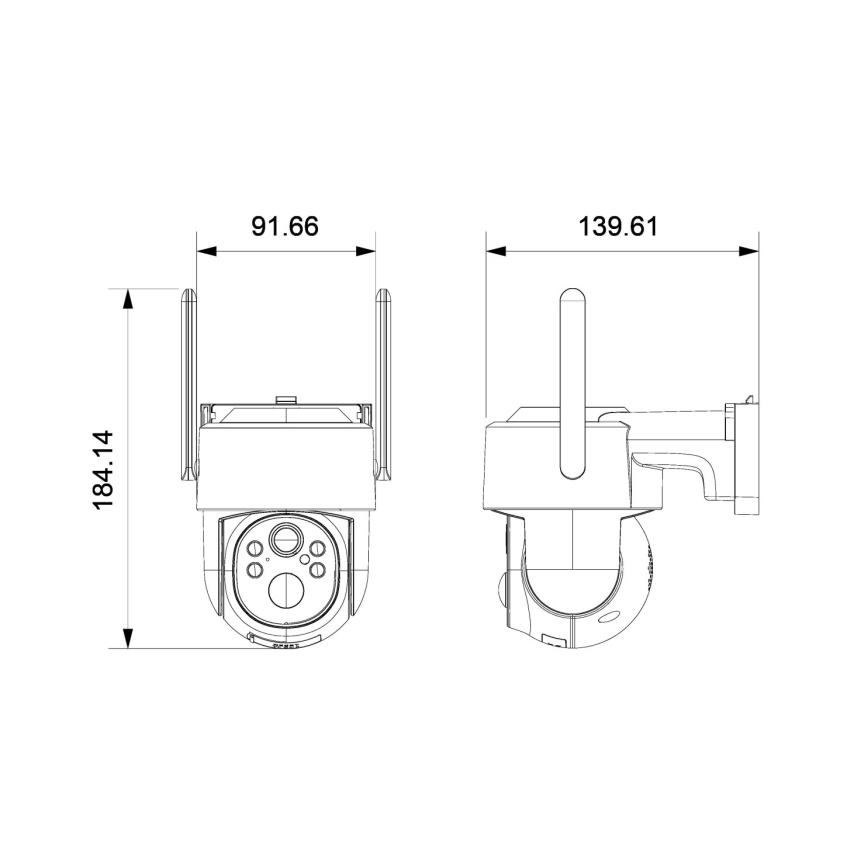 Immax NEO 07820L - Viedā āra saules kamera ar 6000 mAh akumulatoru un kustību sensoru, IP65