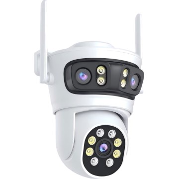 Immax NEO 07823L - Viedā āra kamera ar trim 2 MP sensoriem, 5 V barošanu un Wi‑Fi savienojumu