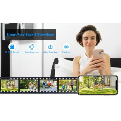 Immax NEO 07825L - Viedā āra kamera ar DOME sensoru 5MP 230V IP66 TUYA Wi-Fi