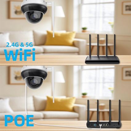 Immax NEO 07825L - Viedā āra kamera ar DOME sensoru 5MP 230V IP66 TUYA Wi-Fi