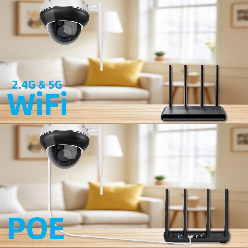 Immax NEO 07825L - Viedā āra kamera ar DOME sensoru 5MP 230V IP66 TUYA Wi-Fi