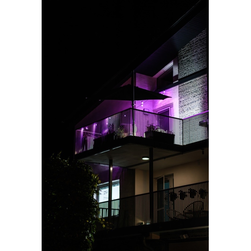 LED RGB+CCT Aptumšojama āra virtene GARLAND 15xLED/1W/230V 15m Wi-Fi Tuya IP65 + tālvadības pults