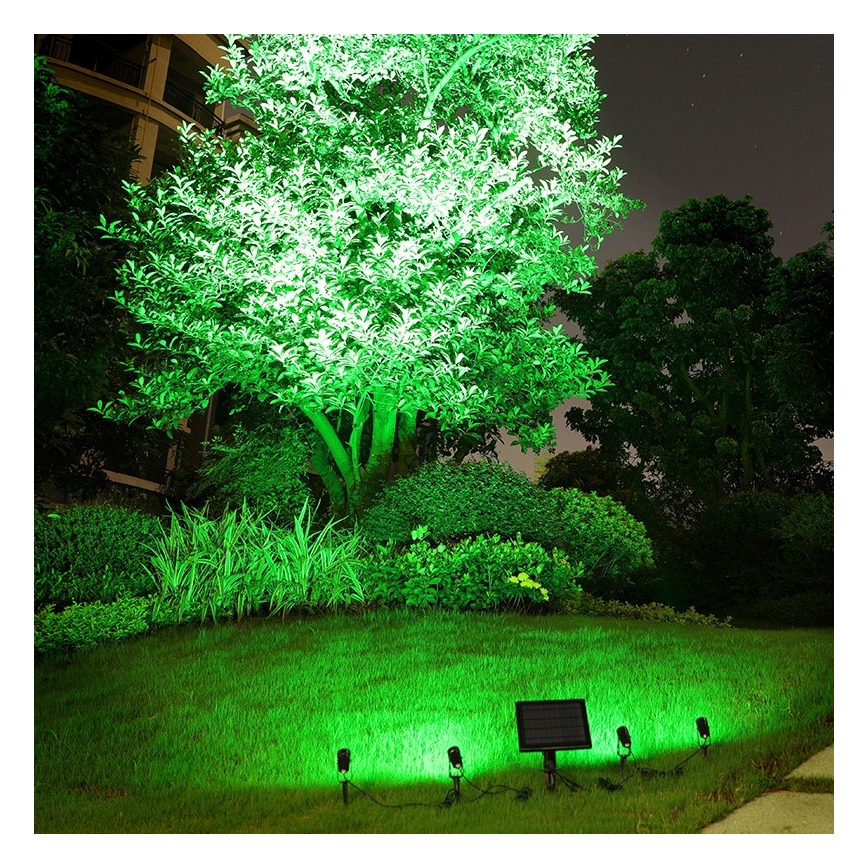 Immax NEO 07903L - LED RGB Aptumšojama saules enerģijas lampa REFLECTORES 4xLED/1W/5,5V IP65 Tuya