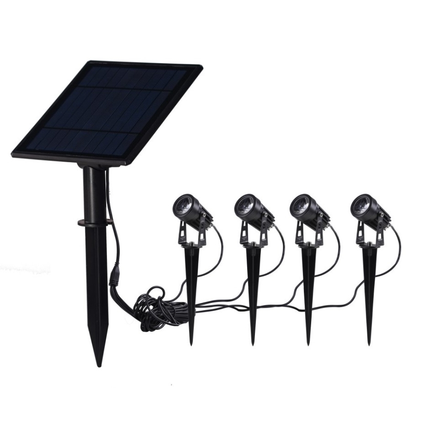 Immax NEO 07903L - LED RGB Aptumšojama saules enerģijas lampa REFLECTORES 4xLED/1W/5,5V IP65 Tuya