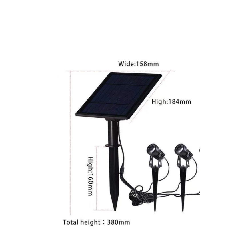 Immax NEO 07903L - LED RGB Aptumšojama saules enerģijas lampa REFLECTORES 4xLED/1W/5,5V IP65 Tuya