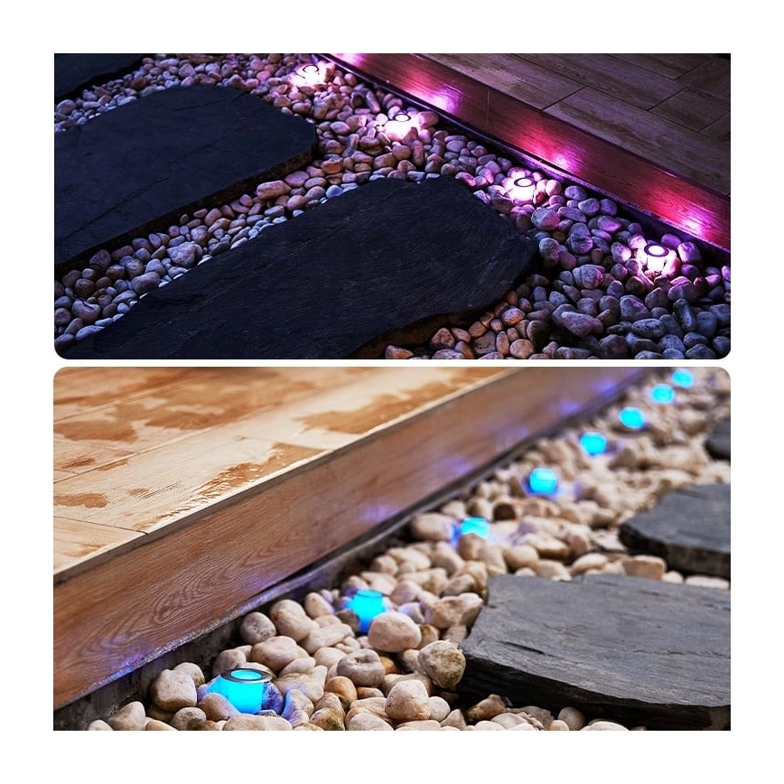 Immax NEO 07905L - LED RGB Aptumšojama saules enerģijas lampa ESTRELAS 8xLED/0,25W/5V IP65 Tuya