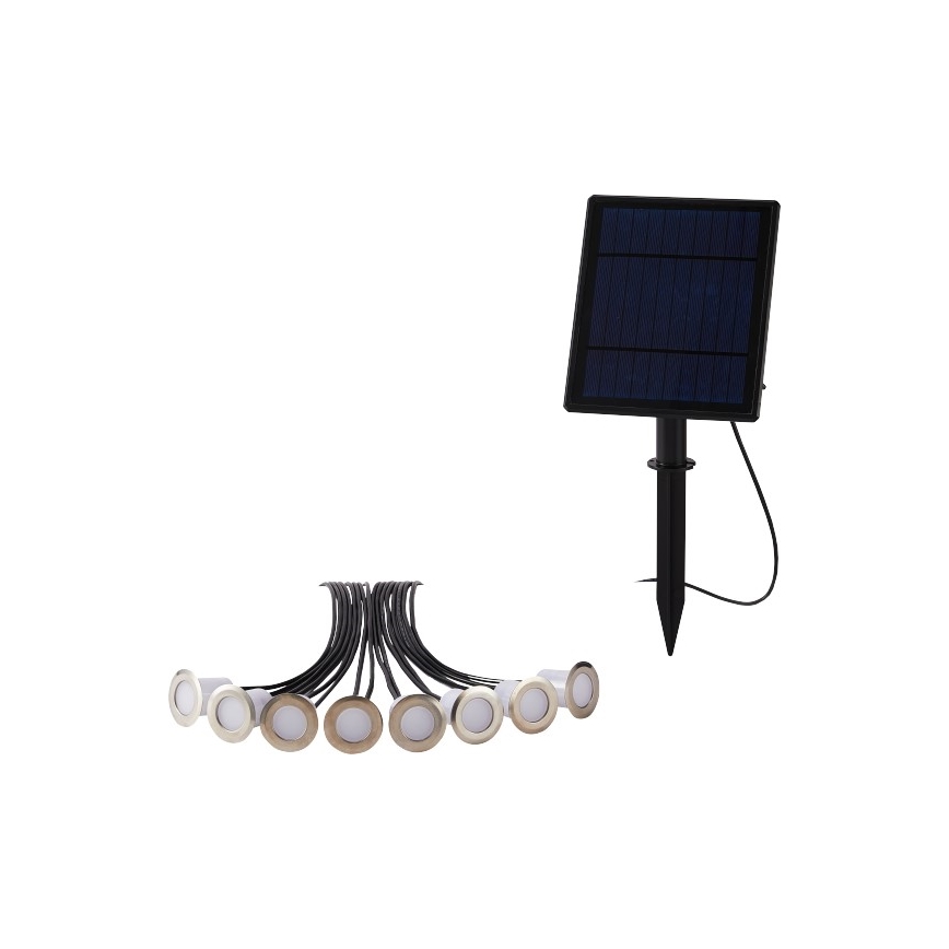 Immax NEO 07905L - LED RGB Aptumšojama saules enerģijas lampa ESTRELAS 8xLED/0,25W/5V IP65 Tuya
