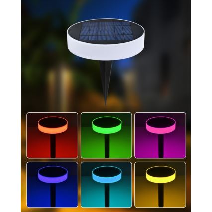 Immax NEO 07910L - LED RGB regulējams saules gaismeklis ar sensoru NEO LITE LED/1W/5V apaļš IP54 Tuya 1300 mAh