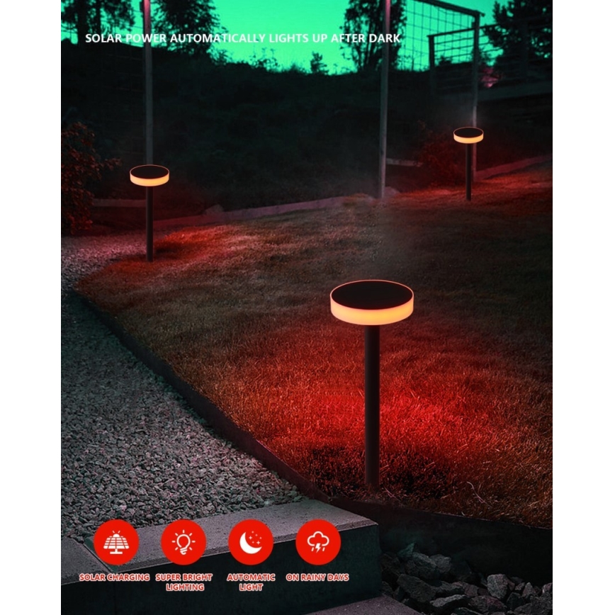 Immax NEO 07910L - LED RGB regulējams saules gaismeklis ar sensoru NEO LITE LED/1W/5V apaļš IP54 Tuya 1300 mAh