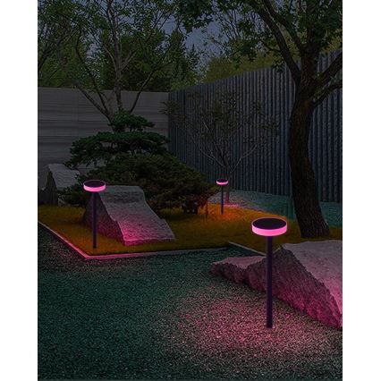 Immax NEO 07910L - LED RGB regulējams saules gaismeklis ar sensoru NEO LITE LED/1W/5V apaļš IP54 Tuya 1300 mAh