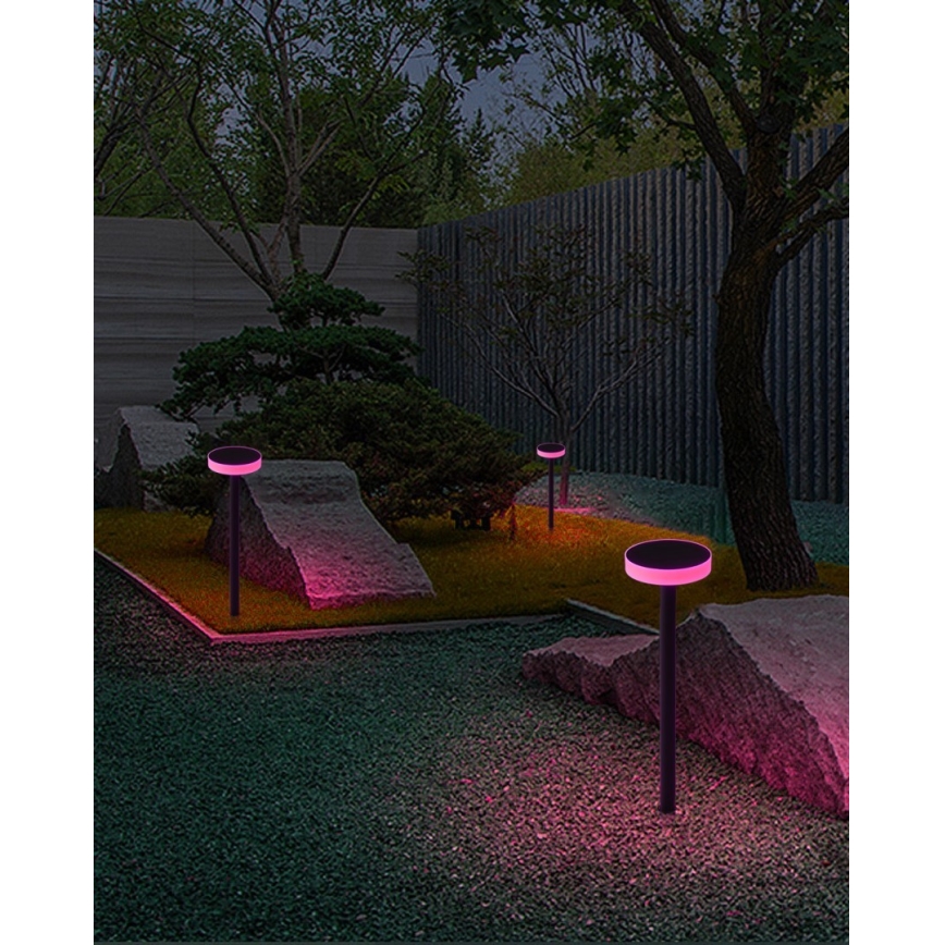 Immax NEO 07910L - LED RGB regulējams saules gaismeklis ar sensoru NEO LITE LED/1W/5V apaļš IP54 Tuya 1300 mAh