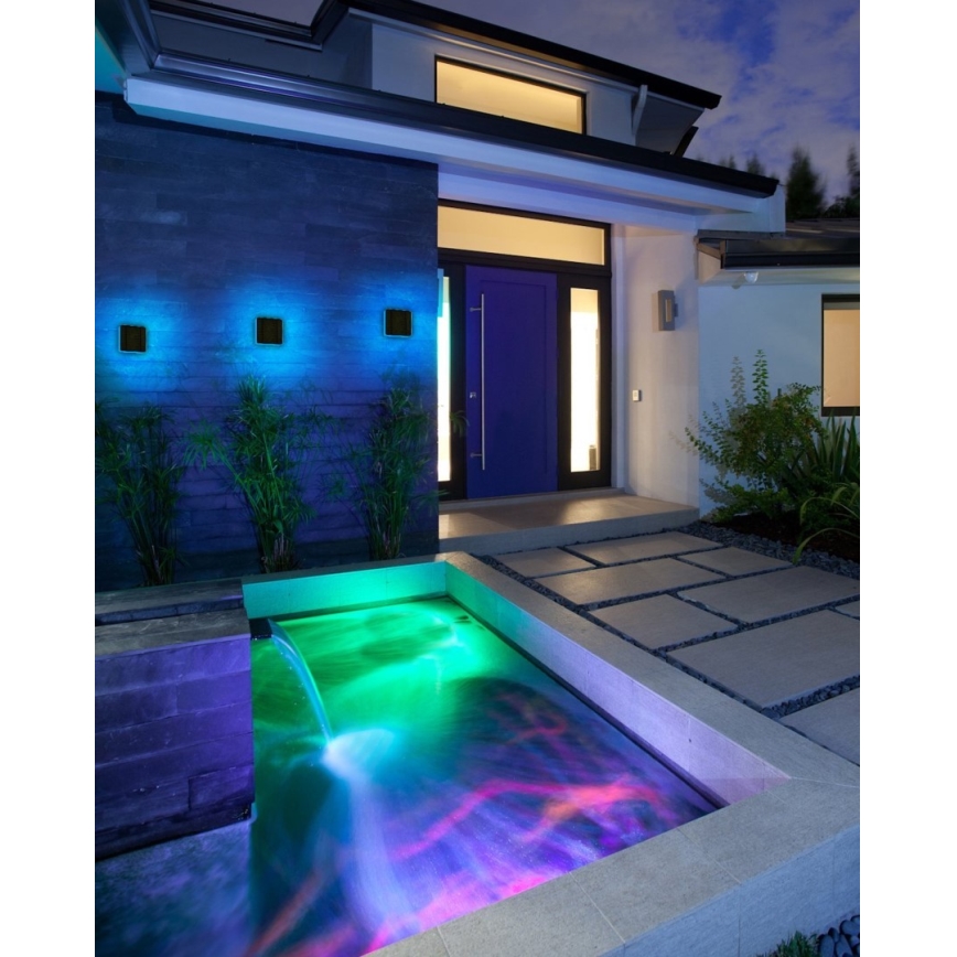 Immax NEO 07911L - LED RGB regulējams saules gaismeklis ar sensoru NEO LITE LED/1W/5V kvadrātveida IP54 Tuya 1300 mAh