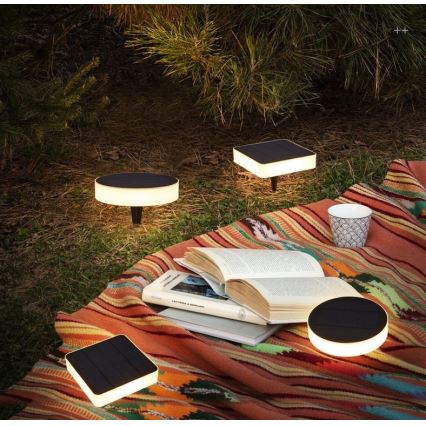 Immax NEO 07911L - LED RGB regulējams saules gaismeklis ar sensoru NEO LITE LED/1W/5V kvadrātveida IP54 Tuya 1300 mAh