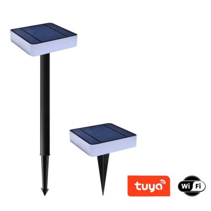Immax NEO 07911L - LED RGB regulējams saules gaismeklis ar sensoru NEO LITE LED/1W/5V kvadrātveida IP54 Tuya 1300 mAh