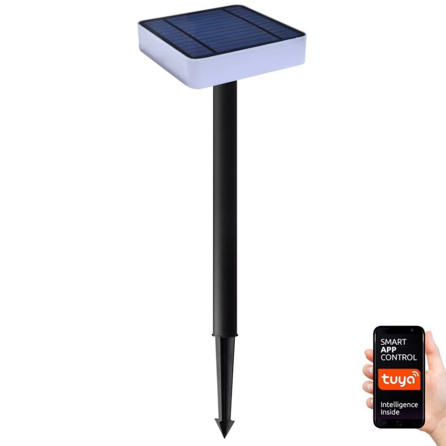 Immax NEO 07911L - LED RGB regulējams saules gaismeklis ar sensoru NEO LITE LED/1W/5V kvadrātveida IP54 Tuya 1300 mAh
