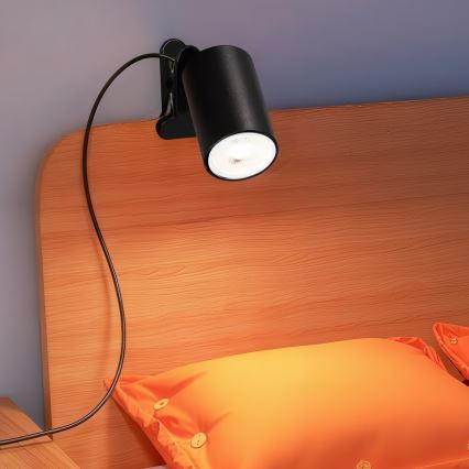 Immax NEO 08291L - PUNTO lampa ar skavu 1xGU10/9W/230V melna