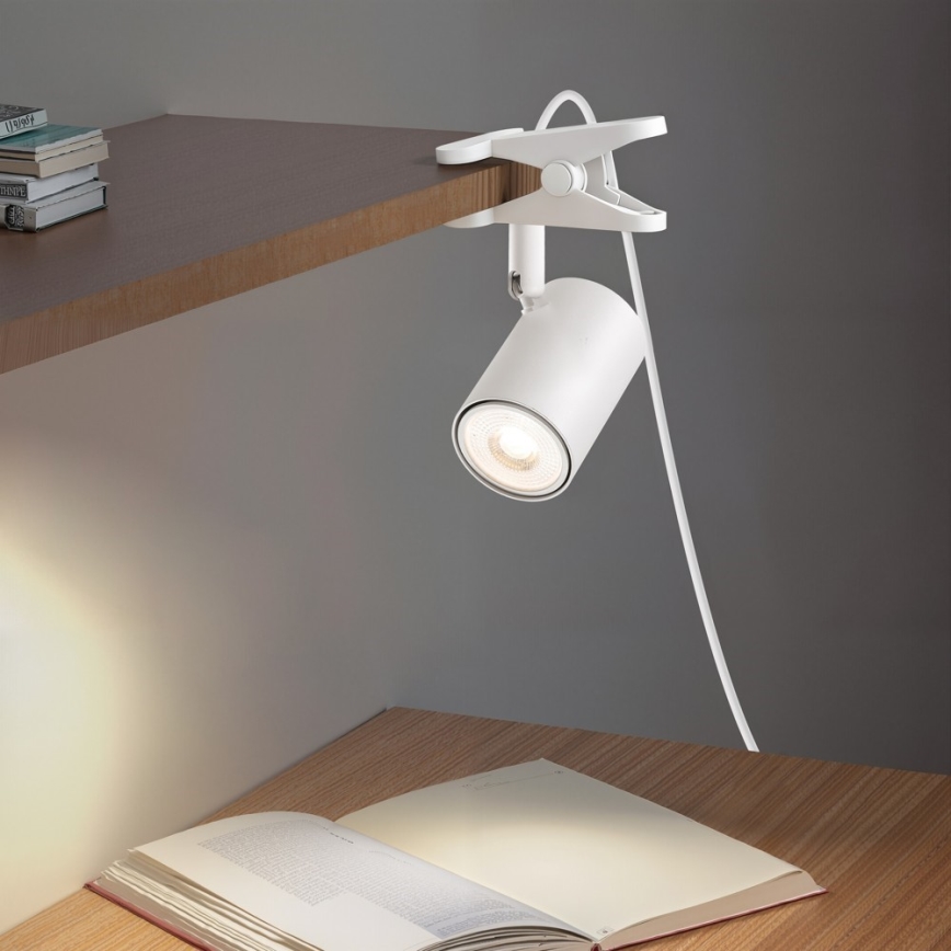 Immax NEO 08292L - Lampa ar skavu PUNTO 1xGU10/9W/230V balta